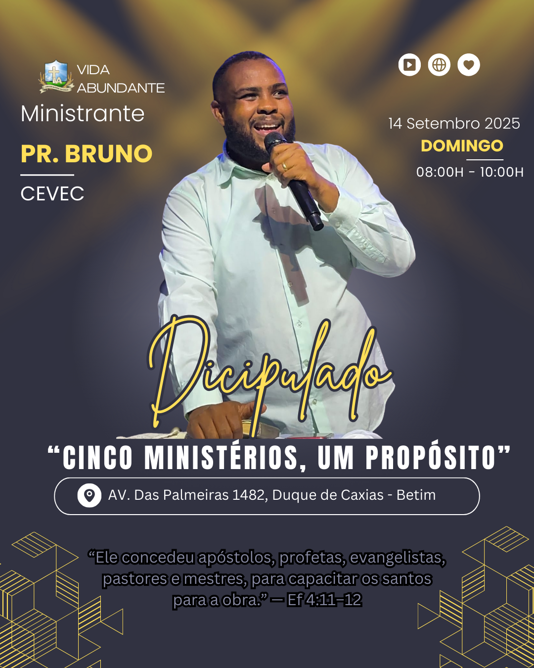 🙌 Discipulado — “Cinco Ministérios, Um Propósito”